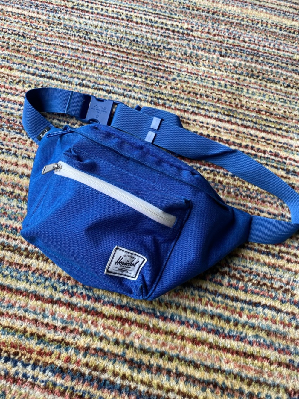 Herschel Supply Company Blue Waist Pack with White Zipper